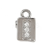 Brass Micro Pave Clear Cubic Zirconia Pendants KK-L238-28P-1