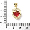 Brass Glass Pendants KK-L253-28G-02-3