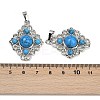 Natural & Synthetic Mixed Gemstone Pendants G-Z077-01P-3