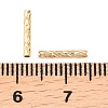 Brass Textured Tube Beads KK-H250-01A-G-3