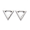 Tarnish Resistant 304 Stainless Steel Triangle Huggie Hoop Earrings STAS-H156-02A-P-1