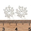 Brass Micro Pave Clear Cubic Zirconia Bead Caps KK-U045-05S-3