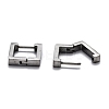 Tarnish Resistant 304 Stainless Steel Square Huggie Hoop Earrings STAS-H156-09A-P-3