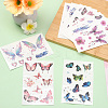 10 Sheets 10 Colors Butterfly Pattern Glitter Body Art Tattoos AJEW-SP0002-80-5
