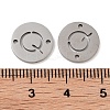 Non-Tarnish 201 Stainless Steel Hollow Flat Round Links FIND-R149-03Q-P-3