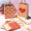 12Pcs 5 Styles Valentine's Day Heart Printed Paper Bags CARB-FS0001-07-8