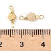Glass Faceted Hexagon Connector Charms KK-C097-07G-02-3