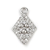 Brass Micro Pave Clear Cubic Zirconia Pendants KK-L238-21P-1