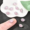SHEGRACE Flower Brass Micro Pave Cubic Zirconia Spacer Bars XGRQ5K967-826P-4