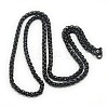 Trendy Men's 201 Stainless Steel Wheat Chain Necklaces NJEW-L043A-45B-1
