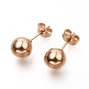 304 Stainless Steel Ball Stud Earrings EJEW-C501-10E-4