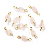 Natural Rose Quartz Links Connectors G-K316-02E-G-RS-1