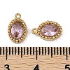 Ion Plating(IP) 304 Stainless Steel Micro Pave Cubic Zirconia Charms STAS-K256-19G-07-3