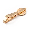 Brass Tie Bar Clips Tie Pins with Blank Cabochon Settings KK-A159-01KCG-2