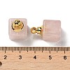 Natural Rose Quartz Perfume Bottle Pendants G-Z039-04G-05-3