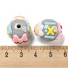 Hand Painted Acrylic with Enamel Beads MACR-D031-05-4