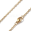 Ion Plating(IP) 304 Stainless Steel Cable Chain Necklace for Men Women NJEW-K245-024A-2