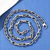 7.5MM 304 Stainless Steel Paperclip Chain Necklaces NJEW-Z105-01P-3