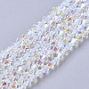 Electroplate Glass Beads Strands LS-EGLA-Q118-3mm-C17-1