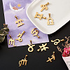 304 Stainless Steel Pendants STAS-BT0001-06G-3