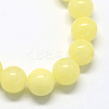 Natural Dyed Yellow Jade Gemstone Bead Strands X-G-R271-8mm-Y06-2