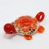 Handmade Inner Flower Gold Sand Lampwork Pendants LAMP-I002-M-2