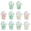10Pcs Milk Tea Cup Theme Opaque Acrylic Pendants OACR-CJ0002-31-1
