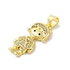Rack Plating Brass Cubic Zirconia Pendants KK-S380-30G-04-2