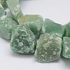 Raw Rough Natural Green Aventurine Bead Strands G-F403-03-3