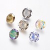 Electroplated Cubic Zirconia Pointed Back Cabochons ZIRC-I024-05-1