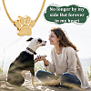 Paw Print Urn Ashes Necklace NJEW-WH0024-01G-7