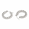 Non-Tarnish 304 Stainless Steel Curb Chain Shape Stud Earrings for Women EJEW-F283-02P-2