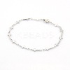 Tarnish Resistant Religious Catholic Jewelry 304 Stainless Steel Cross Link Chain Bracelets LS-STAS-O036-09P-1