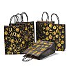 Christmas Theme Printed Paper Tote Bags with Handles ABAG-B008-01-2