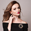 1Pc Alloy Rhinestone Lapel Pins JEWB-CP0001-44-7