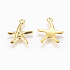 Starfish/Sea Stars Alloy Pendant Rhinestone Settings EA4033Y-G-2