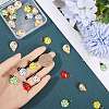 30Pcs 5 Colors Alloy Enamel Pendant Rhinestone Settings ENAM-SC0004-91-3