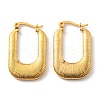 Iron Plating(IP) 304 Stainless Steel Rectangle Hoop Earrings for Women EJEW-F319-01G-1