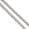 304 Stainless Steel Wheat Chain Bracelet Making AJEW-JB01473-3