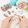 100 Charms of 5pcs Alloy Flower with Resin Beaded Cluster Dangle Wine Glass Charms AJEW-AR0001-47-3