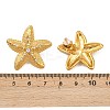Starfish 304 Stainless Steel Rhinestone Stud Earrings EJEW-P332-04G-3