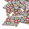Printed Basswood Pendants WOOD-S045-013B-1