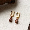 Natural Tiger Eye Teardrop Dangle Earrings WGEDD51-02-1