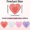400Pcs 4 Colors Heart Lace Greaseproof Wrapping Paper FIND-SP0005-47-2