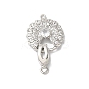 Rack Plating Brass Micro Pave Clear Cubic Zirconia Fold Over Clasps KK-A222-14P-1