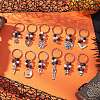 12Pcs Mixed Stone Keychains KEYC-JKC01306-1