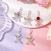 Angel Acrylic & Glass Pearl Pendant Decorations X2-HJEW-JM02364-02-2