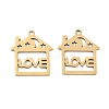 201 Stainless Steel Pendants STAS-F337-06G-1
