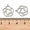 Hollow 201 Stainless Steel Pendants STAS-F337-10C-P-3
