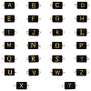 26Pcs Glass Connector Charms PALLOY-YW00117-1